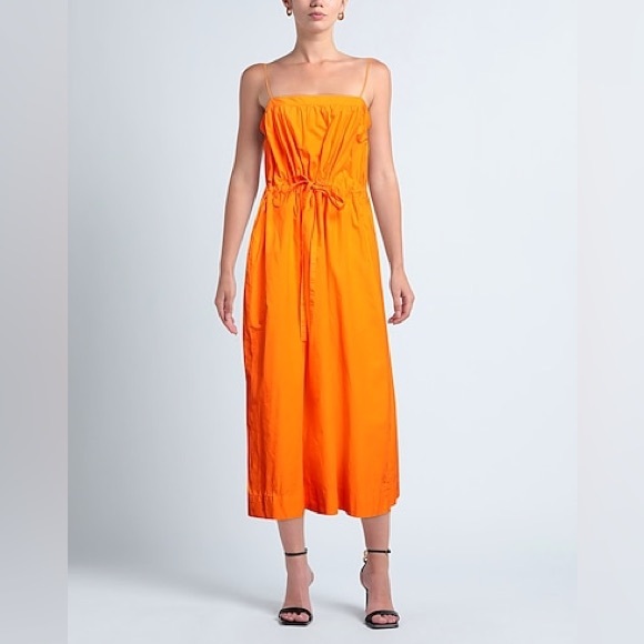 Ganni Dresses & Skirts - Ganni Strapless Orange Dress